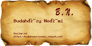 Budaházy Noémi névjegykártya