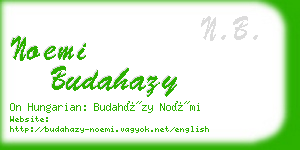 noemi budahazy business card